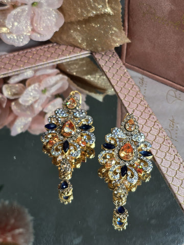 Amber Nightfall Drop Earrings